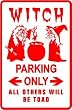 WITCH PARKING halloween novelty sign NEW