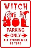 WITCH PARKING halloween novelty sign NEW
