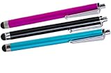 ATC Lots 3 All Apple iPad series(iPad / iPad 2) iPhone series (2G/3G/3GS/4G/4S/CDMA) iPod Touch series Stylus Styli Pen -Black+ Blue+Rose