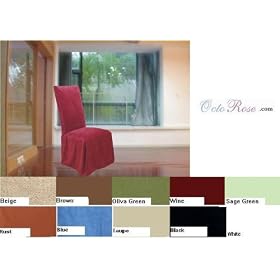 Set of 8 Micro Suede Dining Wedding Chair Covers - Color Taupe