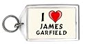 I Love James Garfield Keychain