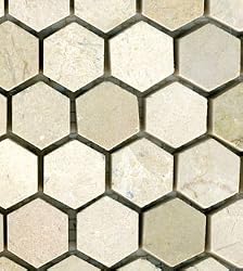 Crema Marfil SAMPLE Mosaic Hexagon Honed