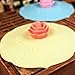 Silicone Watertight Cup Mug Lid Cover Cap leak proof leakproof Set selection 4pcs (Roses)