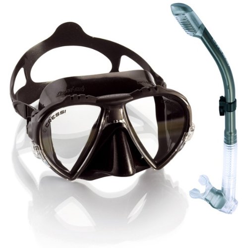 Cressi Matrix Mask with Dry Snorkel Scuba Set Package