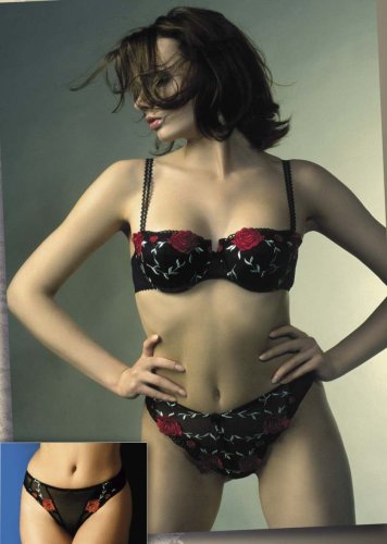 Buy BLACK ROSE- high cut thong