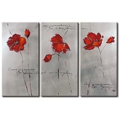 Bild auf LEINWAND + 3 teilig + Mohnblumen Blumen Abstrakt Die Zaertlichkeit der Mohn + Wandbilder 22157 +++ RIESEN BILDER AUSWAHL IN UNSEREM HAENDLERSHOP +++