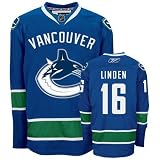 LINDEN #16 Vancouver Canucks RBK Premier NHL Hockey Jersey by Reebok (NHLPA Certified Custom Sewn Authentic Twill)