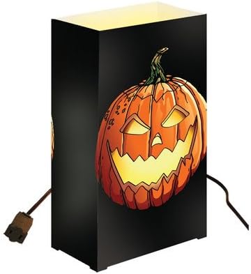 LumaBase Festive Lighting Decorative Electric Luminaria Kit Jack O' Lantern 10 Count