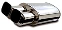 MagnaFlow 14804 Street Series Polished Stainless Steel Oval Muffler with Tip