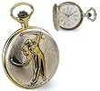Jacques Du Manoir ,Pocket Watch - Brass Case Golfer's Watch From Goldfinger Jewelry