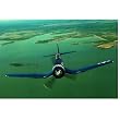 Air Fighter (Blue, Above Water) Art Poster Print - 11x17