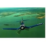 Air Fighter (Blue, Above Water) Art Poster Print - 11x17