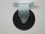 Rigid caster, 4 diameter x 15/16 wide soft rubber wheel with self lube bearing. 115 pound load capacity.