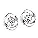 SMTSMT Women Silvering Crystal Shiny Ear Stud Earrings