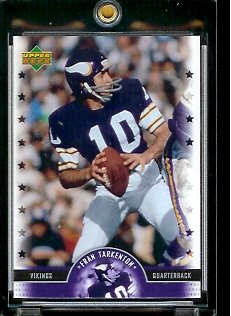 2005 Upper Deck Legends Fran Tarkenton Minnesota Vikings Football Card #68 - Mint Condition - In Protective Display Case !!