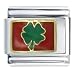 Golden Italian Charm Lucky Clover Birthstones title=