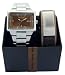 Bench Gents Watch And Brown Cuff Strap Bracelet Set