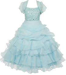 Girls Organza Lace-Up Corset   Waistline Ankle Length Floor Length Flower-Girl Dress/Party Dress 