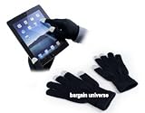 Unisex TouchSmart Screen Warm Gloves for for iPhone, iPad, Blackberry, Samsung, HTC and other smartphones, PDA's & Sat navs, Black, One Size
