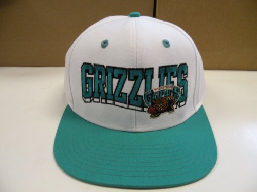NBA Vancouver Grizzlies White Teal 2 Tone Snapback Cap Retro Memphis