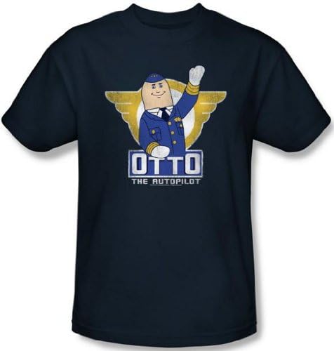 Airplane! - Otto the Autopilot Men's T-Shirt, navy blue, Medium