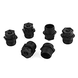 uxcell スプレーノズル　 噴霧ノズル　ウォータースパウトスプレーノズル　ブラック　プラスチック　20mmのオススレッド　6個