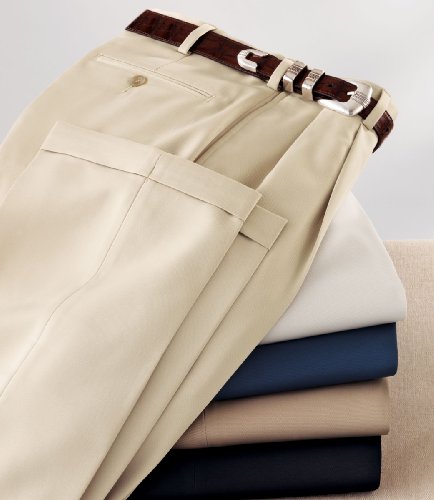 David Leadbetter's Pleated Front Performance Golf Pants BLACK, 35 30 INSEAM