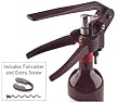 Screwpull by Le Creuset Lever Model with Foil Cutter and Replacement Screw, Black