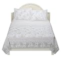 Simply Shabby Chic Green Garden Stripe Quilt - King