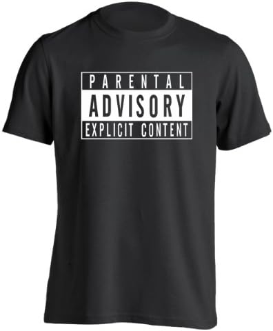 Parental Advisory Funny Hip Hop Music Mens Shirt Large Black