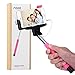Selfie Stick, NOOT PRODUCTS Self Portrait [Battery Free] Extendable Handled Stick with Adjustable Phone Holder & Built-in Remote Shutter Designed for Apple, Android Smartphones - Pink