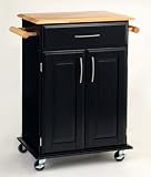 Dolly Madison Cuisine Cart - Black/ Natural
