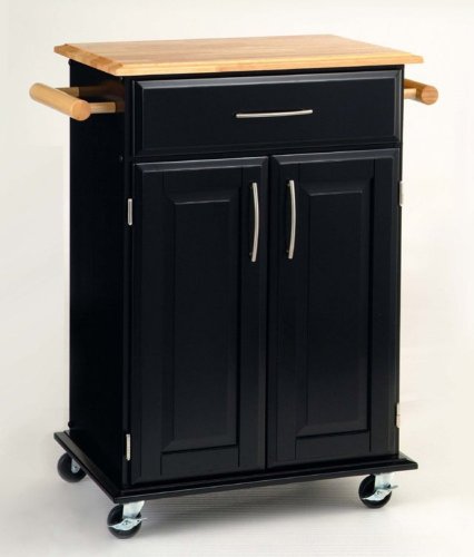 Kitchen: Dolly Madison Cuisine Cart Black/ Natural