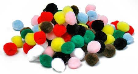 Package of 600 Fluffy Assorted Color Craft Pom Poms 0.5" in Diameter for Crafting, Creating and Embellishing