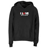 Sweatshirt Woman Black  I Love San Juan  Argentina City