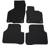 Luxury Car Mats for VW Passat 2005 on in Graphite Black oval clips