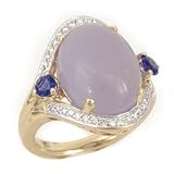 18K Chalcedony, Iolite & Diamond Ring by Palermo