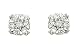 14K Yellow Gold Diamond Cluster Stud Earrings