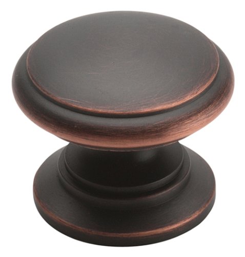 Amerock BP1466-ORB Solid Brass 1-1/4-Inch Diameter Knob, Oil Rubbed Bronze