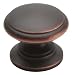 Amerock BP1466-ORB Solid Brass 1-1/4-Inch Diameter Knob, Oil Rubbed Bronze