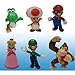 Popco Super Mario Set of 6 Mini Figure Mario, Peach, Toad, Luigi, Yoshi & Donkey Kong