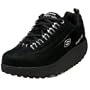 Skechers Women's Shape Ups-Optimize Fitness Walking Shoe,Black Nubuck,9 M US
