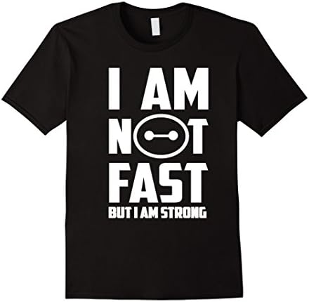 Men's I Am Not Fast But I Am Strong T Shirt | Workout T Shirt Medium Black