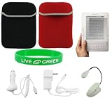 6n1 Non-OEM Amazon Kindle 2 Neoprene Sleeve Case - Reversible Red Black