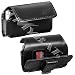 SMOOTH Black Leather WITH WINDOW Horizontal Cover Pouch Belt Clip for Motorola RAZR V3a, V3xx, V3m, V3i V3t V3e V3r, V3c, V3