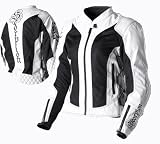 Scorpion Nip Tuck Ladies Textile Mesh Motorcycle Jacket Off White XXL 2XL