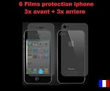 Film de Protection Intégrale ScreenGUARD pour Apple iPhone 4 Pack de 3