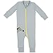 Papallou Boys Zebra Print, 100% Soft Cotton, 1 Piece, Pajama Sleeper, Jumsuit (Size 3-24M).