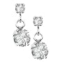 14k White Gold 2-Stone Diamond Drop Dangle Earrings (1/2 cttw, J-K color, I2-I3 clarity)