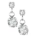 14k White Gold 2-Stone Diamond Drop Dangle Earrings (1/2 cttw, J-K color, I2-I3 clarity)